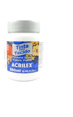 TINTA TECIDO FOSCA 250ML BRANCO ACRILEX